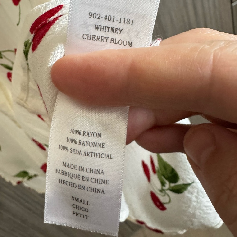 Rails Whitney Cherry Bloom Button Down Shirt - image 6